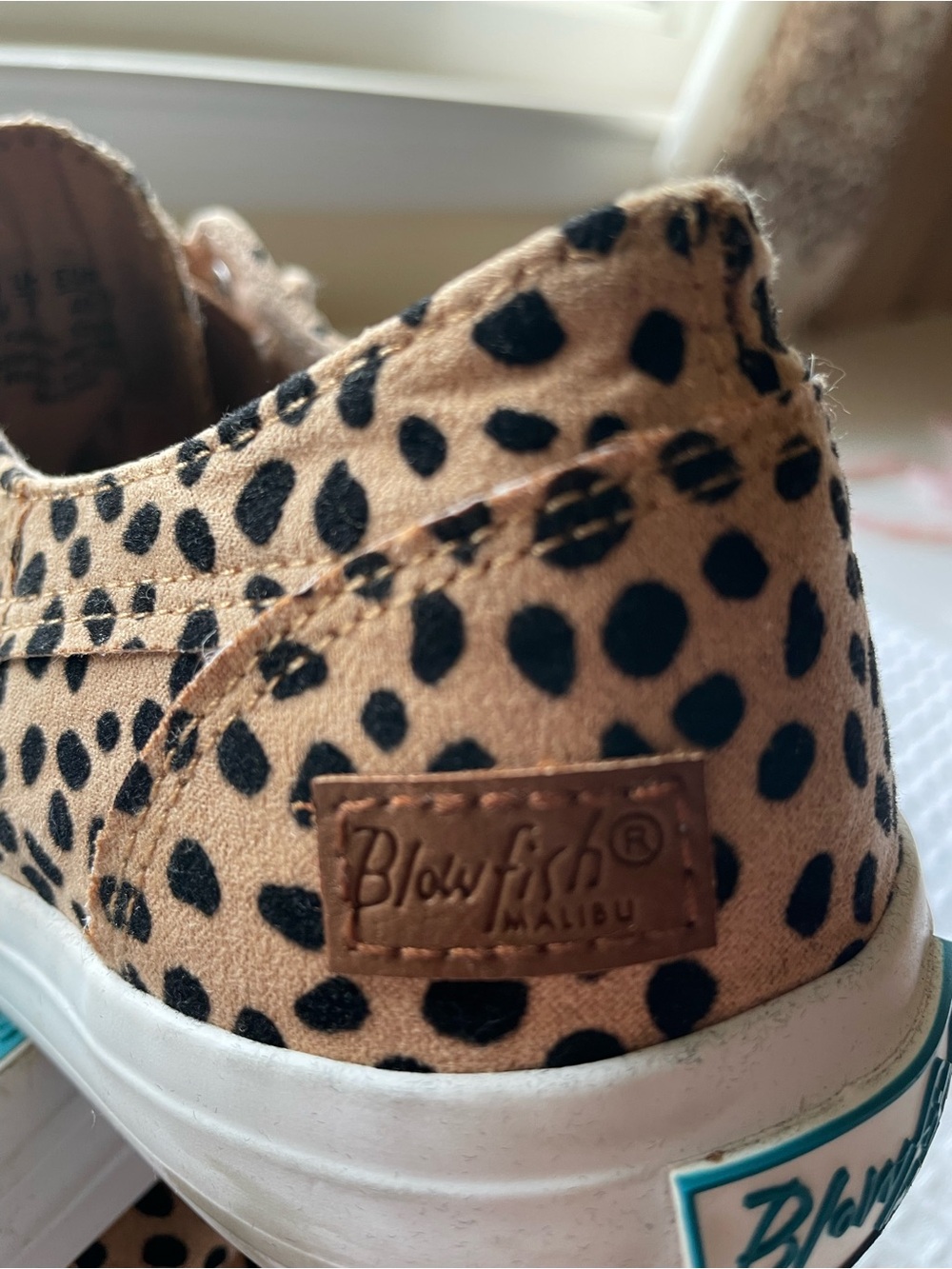 Woman’s Blowfish Leopard Print Tan & Black Sneakers